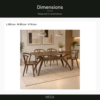 Savoro Wooden Dining Table - Dimensions
