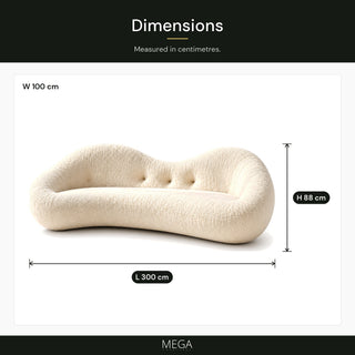 Sedona Fabric Sofa - Dimensions