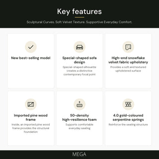 Sedona Fabric Sofa - Key features