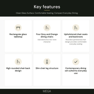 Selenza Dining Set (1+4) - Key features