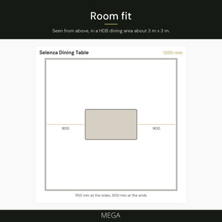 Selenza Dining Table - Room fit