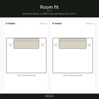 Vellira Fabric Sofa - Room fit