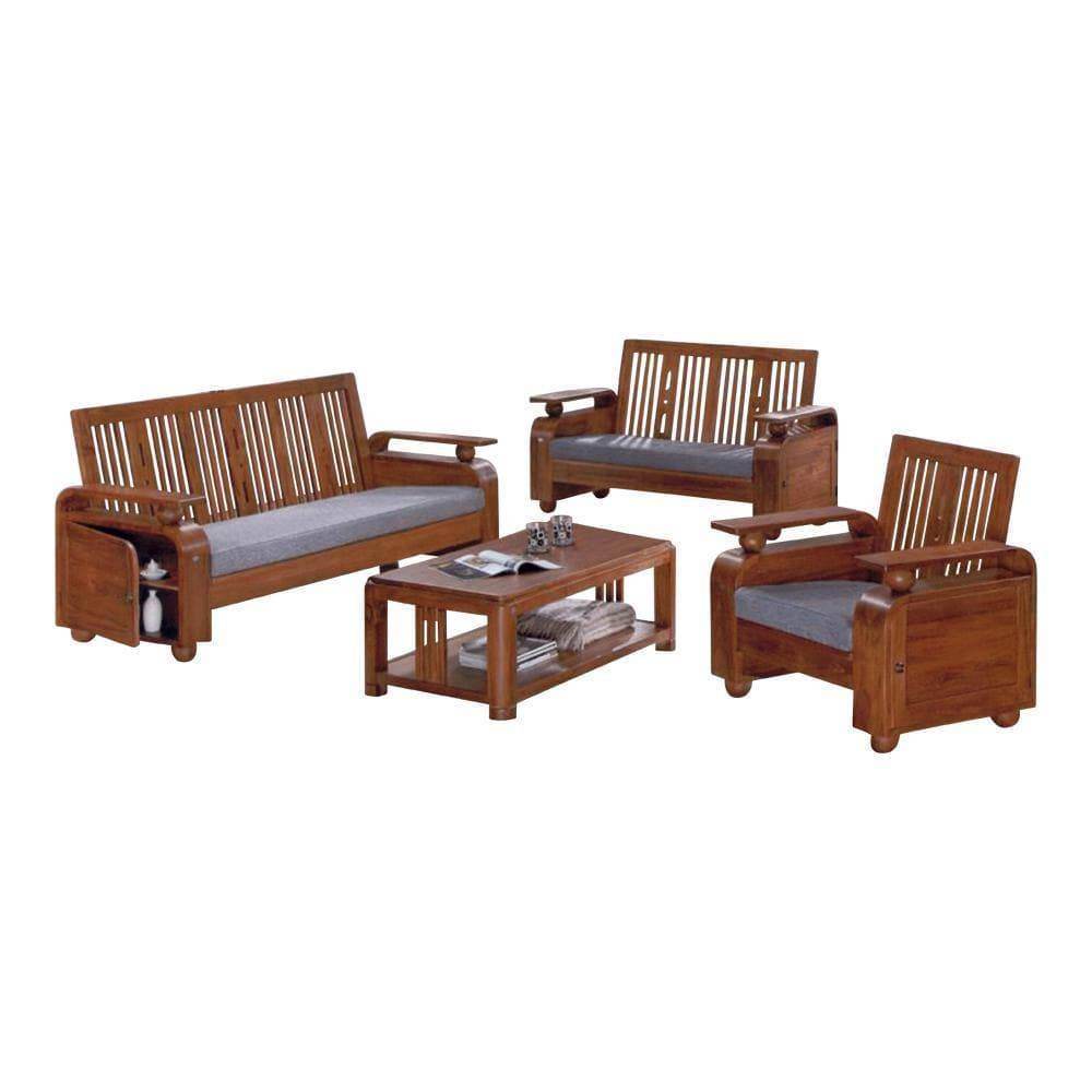 Memphis Solid Teak Wooden Sofa Set