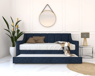 Meredith 3 in 1 Fabric Daybed Pull Out Bed Frame (Water Repellent) Singapore