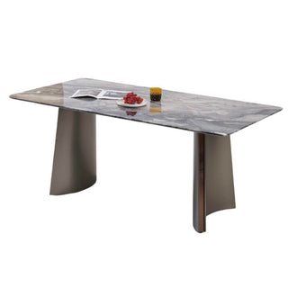 Merlinna Glossy Sintered Stone Dining Table (140cm/160cm/180cm) Singapore