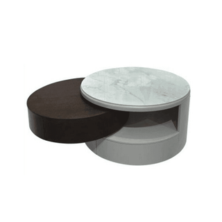 Mila Round Extendable Coffee Table with Jade Stone Top Singapore