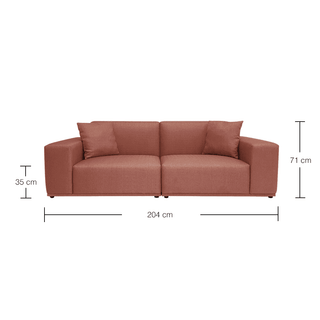 Moota 3 Seater Modular Fabric Sofa by Zest Livings (Eco Clean | Water Repellent) Singapore