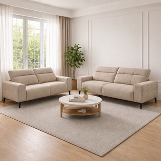 Aquara Fabric Adjustable Headrest Sofa by Esteller (Pet Friendly & Easy Clean)