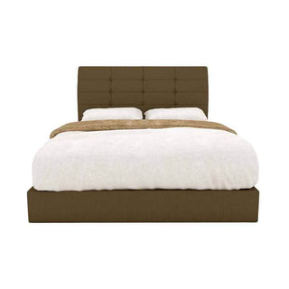 Natalie Brown Fabric Bed Frame (Water Repellent) Singapore