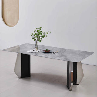 Nerissa Glossy Sintered Stone Dining Table (160cm/180cm/200cm) Singapore