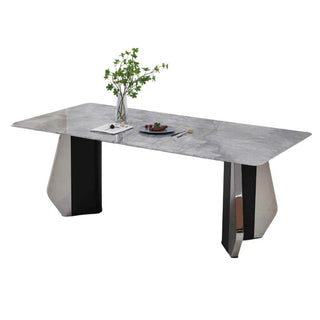 Nerissa Glossy Sintered Stone Dining Table (160cm/180cm/200cm) Singapore