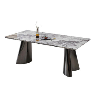 Nixie Cultured Marble Dining Table (160cm/180cm/200cm) Singapore