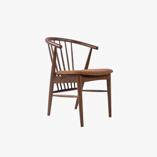 Nixon Brown Fabric Wooden Dining Chair Singapore