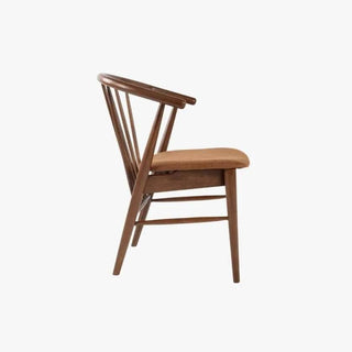 Nixon Brown Fabric Wooden Dining Chair Singapore