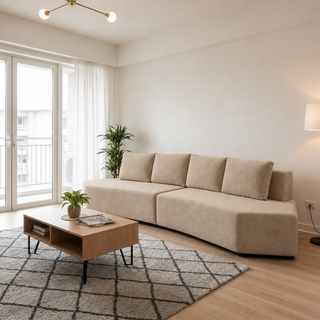 Taviel Fabric Sectional Sofa by Esteller (Pet Friendly & Easy Clean)