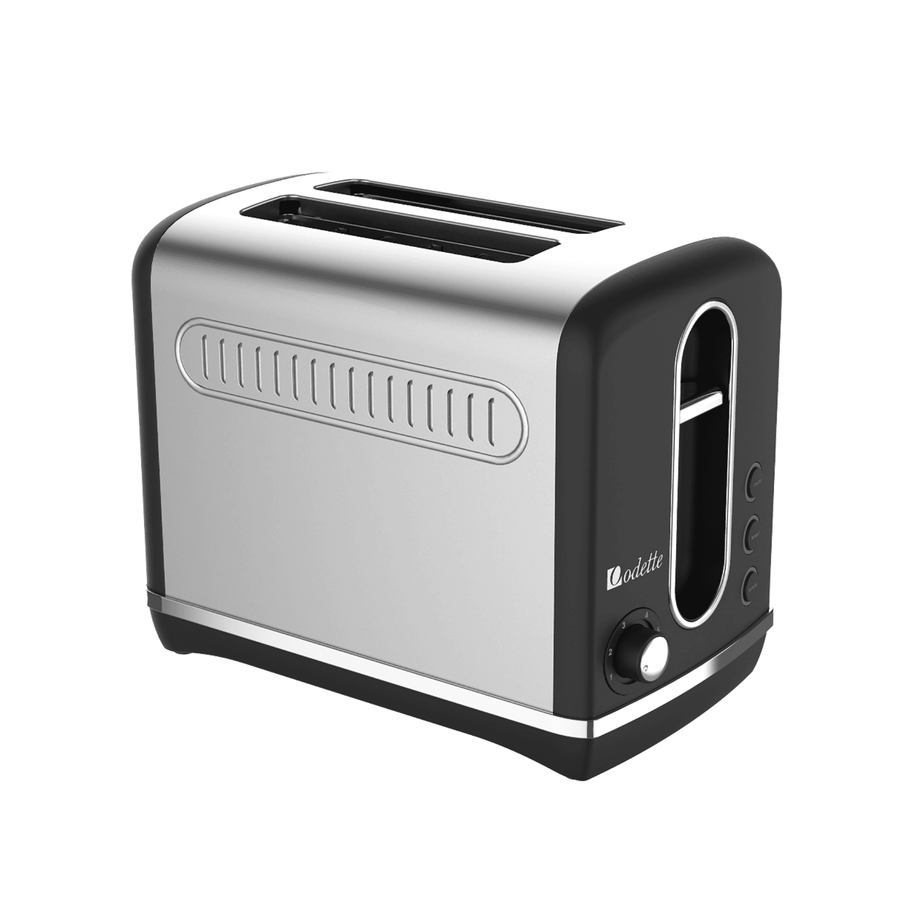 Odette Stainless Steel 2-Slice Toaster in Black Singapore