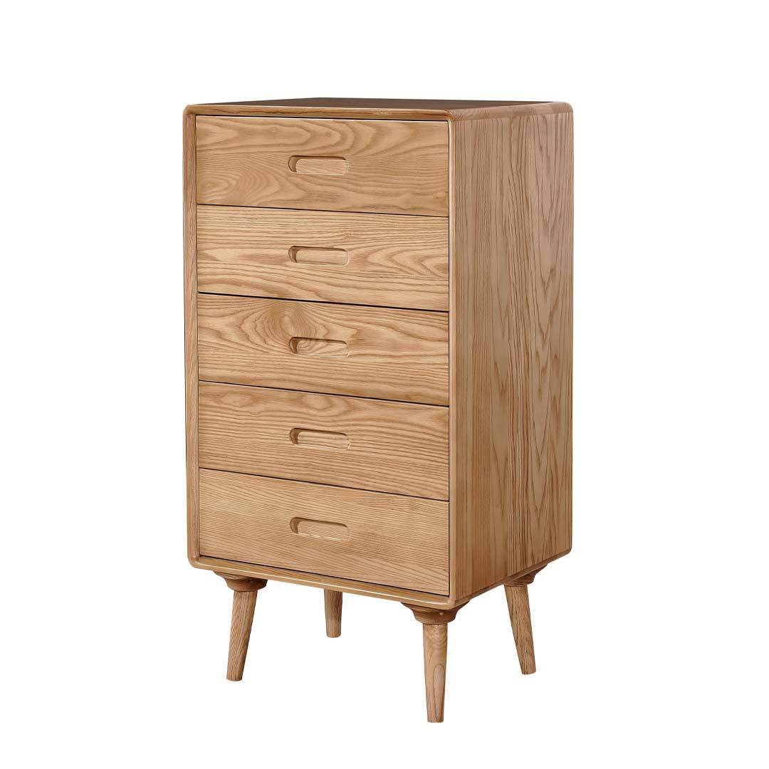 Palmer Ash Wood Chest of Drawer (3 Tier, 4 Tier, 5 Tier) Singapore