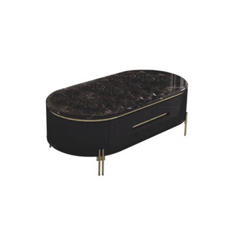 Peyton Coffee Table with Marble Top in Black Singapore