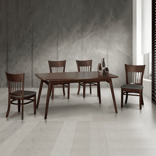 Pierce Wooden Dining Set (1+4) Singapore