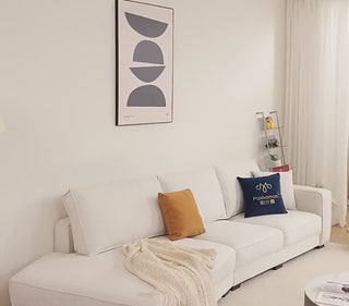 Cream corner sofa in a living room