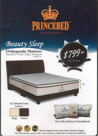 Megafurniture | Princebed Beauty Sleep 10" Spring Mattress Bed Set | Bed + Mattress