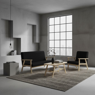 Pryor Fabric Wooden Sofa