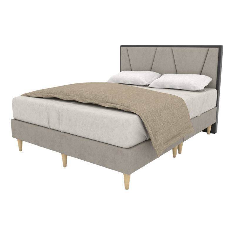 Puzzle Grey Fabric Bed Frame Singapore