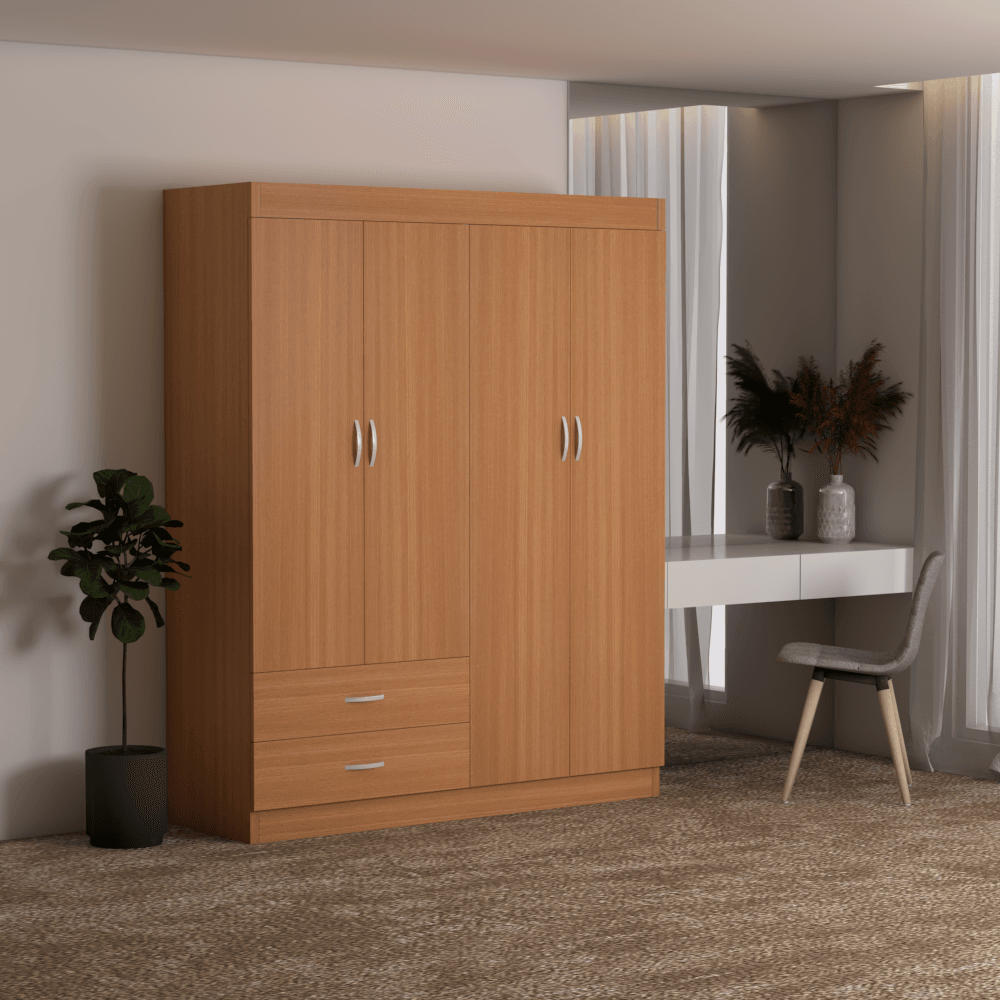 Quinton 4 Door Open Wardrobe – Megafurniture