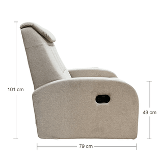 Rasco Fabric Recliner Armchair by Zest Livings Singapore