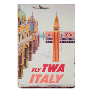 Retro Wall Art - Fly TWA: Italy Singapore