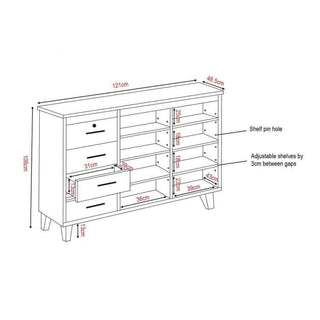 Megafurniture | Rhonda Buffet Hutch | Sideboard