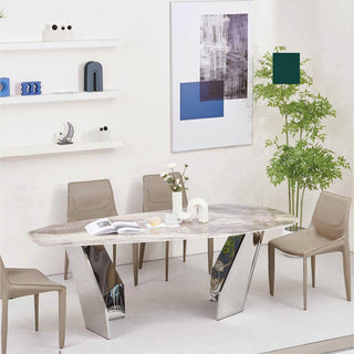 Ridley Glossy Sintered Stone Dining Table (220cm) Singapore