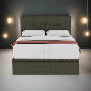 Robyn Dark Grey Fabric Storage Bed (Queen Size) Singapore