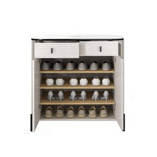 Sabino 2 Door Shoe Cabinet with Glossy Sintered Stone Top Singapore