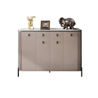 Sabino 4 Door Shoe Cabinet with Glossy Sintered Stone Top Singapore