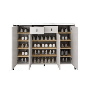 Sabino 4 Door Shoe Cabinet with Glossy Sintered Stone Top Singapore