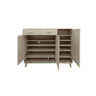 Sandro 3 Door Wooden Shoe Cabinet in Pine (120cm) Singapore