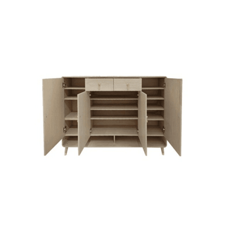 Sandro 4 Door Wooden Shoe Cabinet in Pine (163cm) Singapore