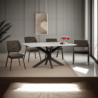 Schuyler Glossy Sintered Stone Dining Table (160cm) Singapore