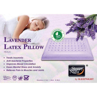 Sleepy Night Lavender Organic Natural Latex Pillow Singapore