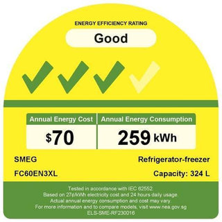 SMEG 60cm Freestanding Fridge FC60EN3XL Singapore