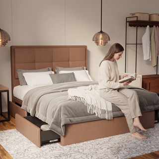 Solvane Fabric Drawer Bed Frame (Water Repellent & Pet friendly) by Somnuz - Lifestyle