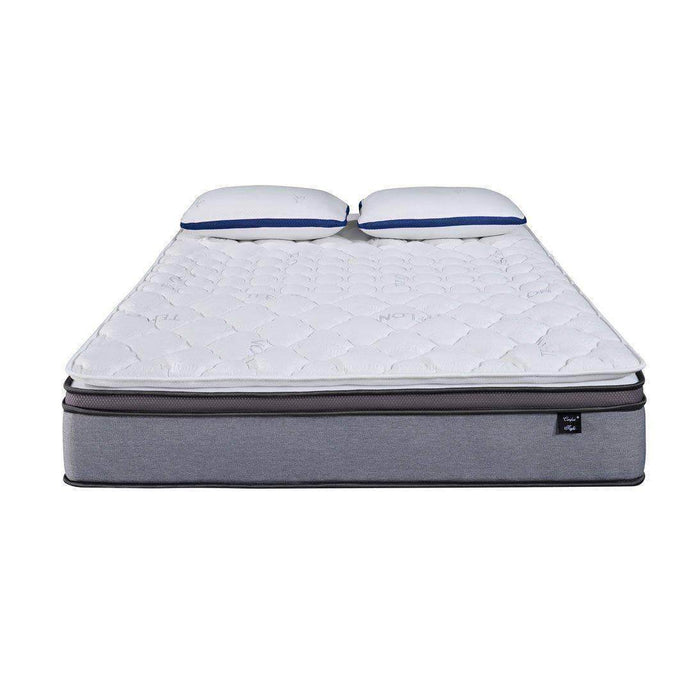 Megafurniture | Somnuz® Comfort Night 12 Inch Water Repellent Teflon Fabric Latex Individual Pocketed Spring Mattress | Mattress