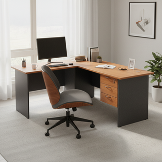 Sonia L-shaped Study Table