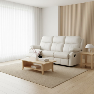 Stellan Genuine Leather Manual Recliner Sofa