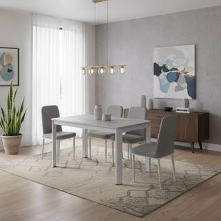 Sylvie Marble Dining Set (1+4)