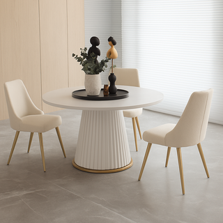 Fib Extendable Round Sintered Stone Dining Table