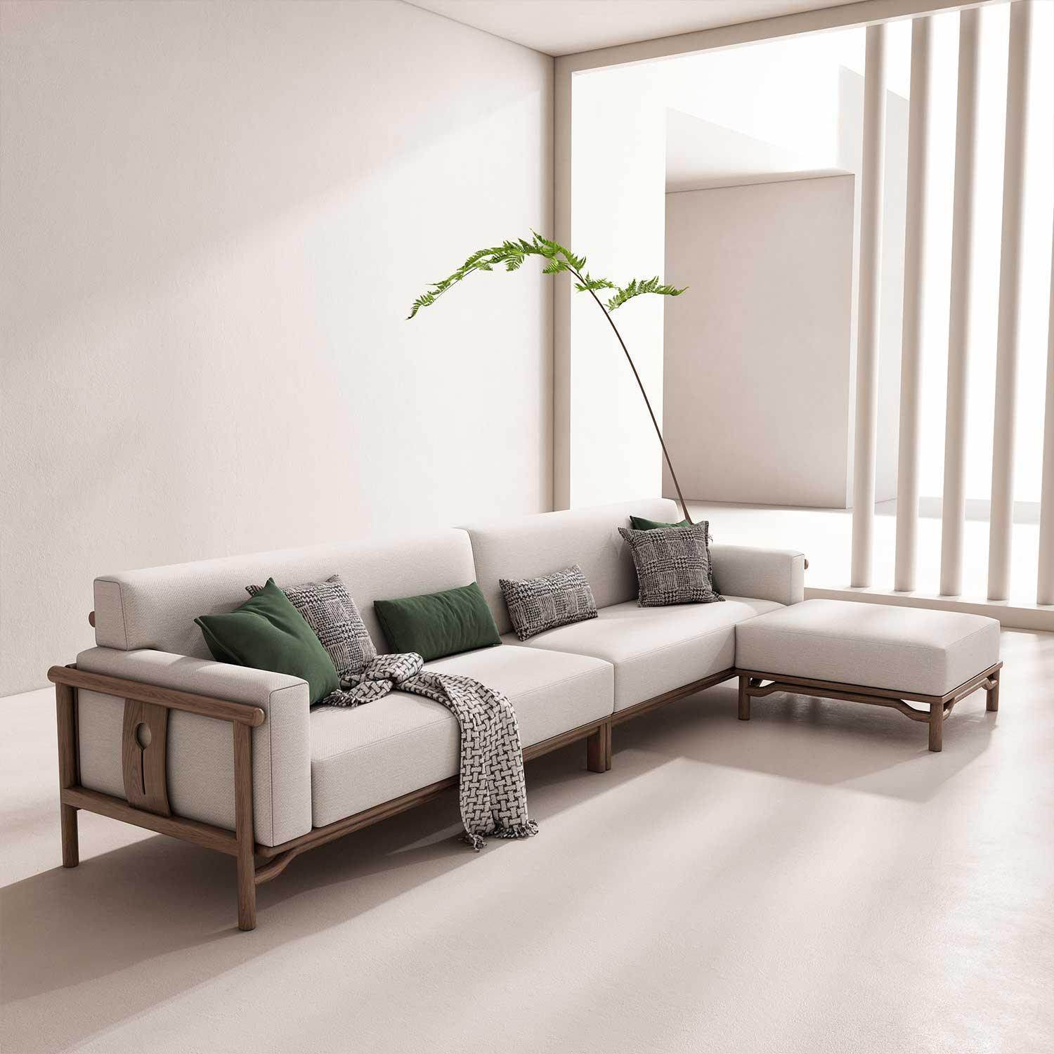 Affordable Tazia Ash Wood Sofa At