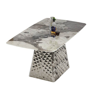 Thaumas Glossy Sintered Stone Dining Table (140cm/160cm/180cm) Singapore