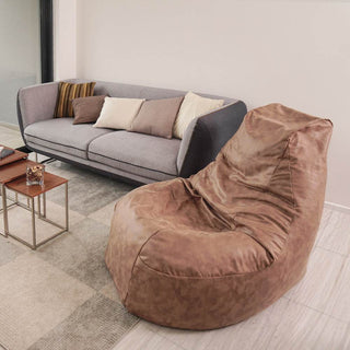 The Behemoth – Leather-Print Upholstery Bean Bag Couch by SoftRock Living Singapore